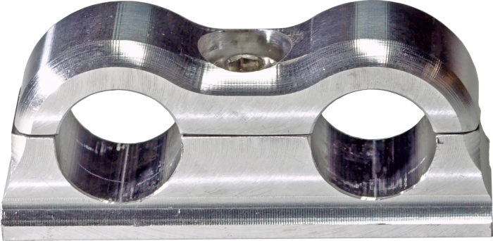 Billet Line Clamp DUAL 1/2, FIXED