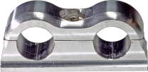 Billet Line Clamp DUAL 1/2", FIXED